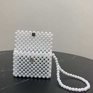 Elegant Pearl Beaded Cardholder